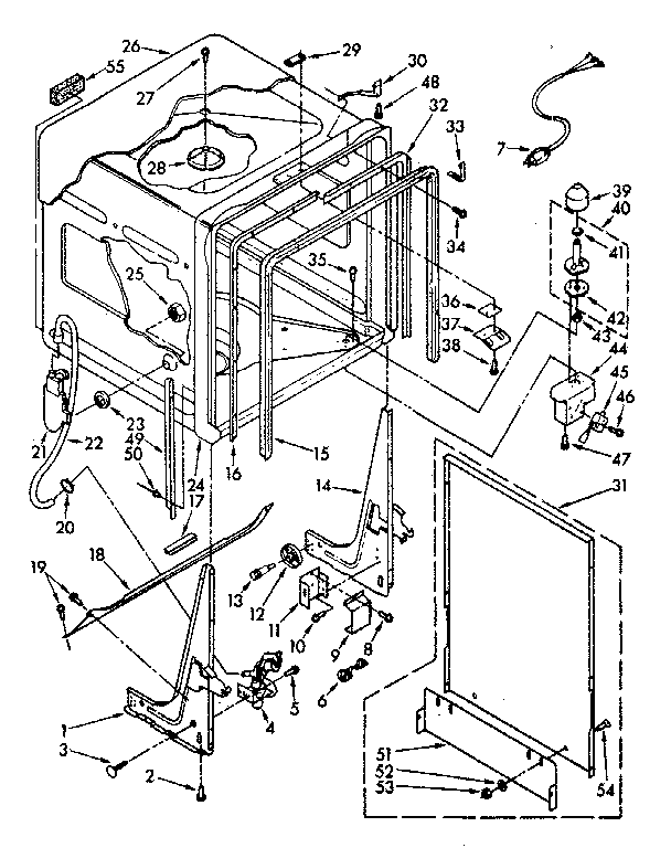 Kenmore 6651696581 tub diagram