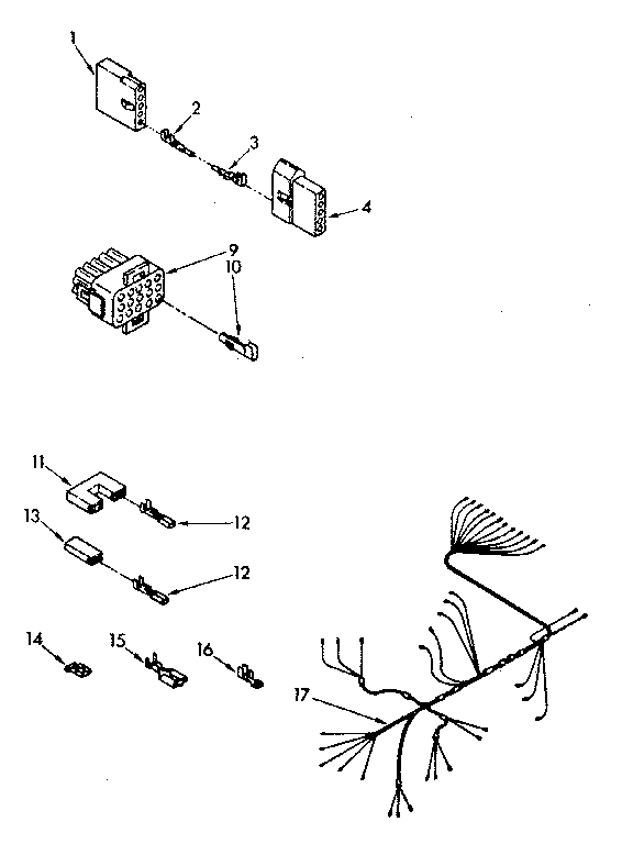 Kenmore 6651696581 wiring harness diagram