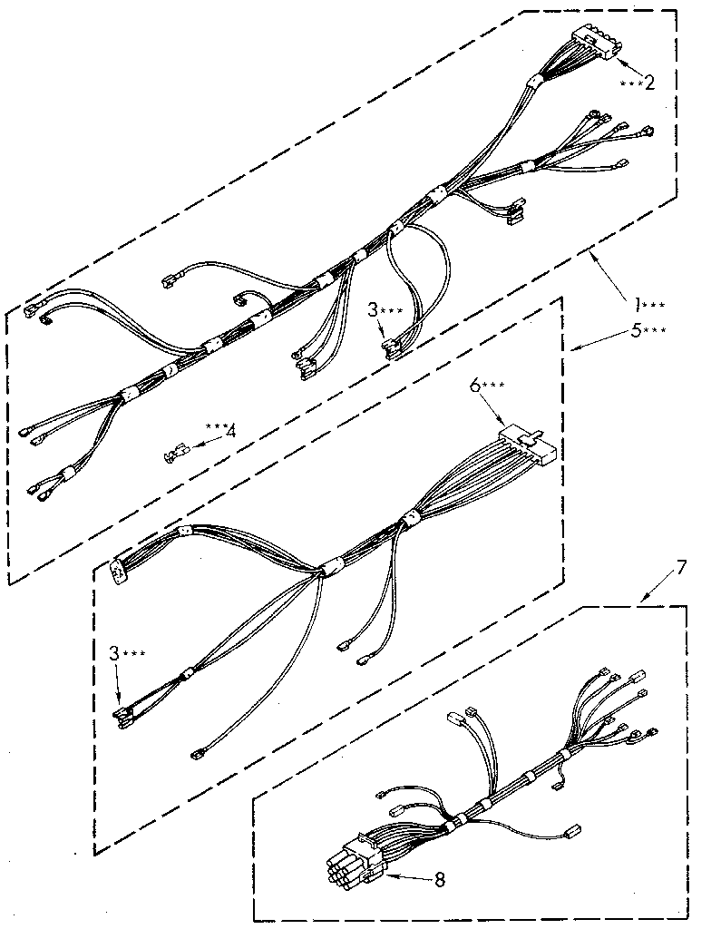 Kenmore 6654438890 wiring harness diagram