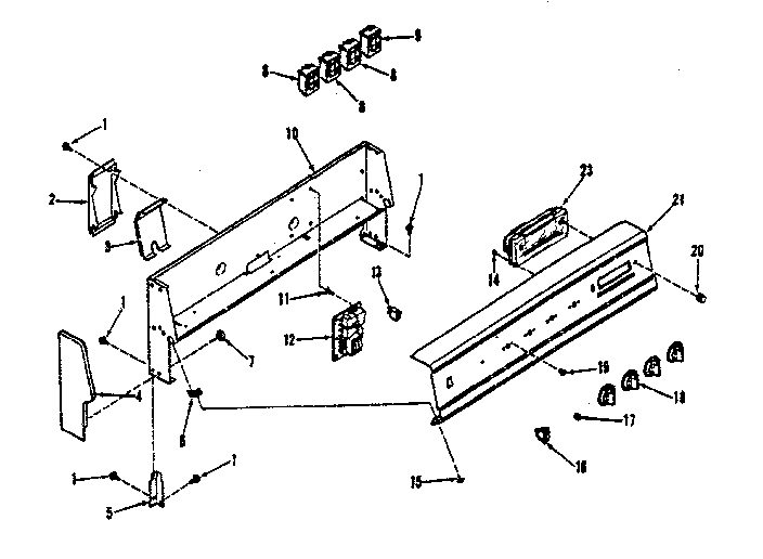 Kenmore 9116408810 backguard section diagram