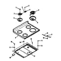 Kenmore 9116408810 main top section diagram