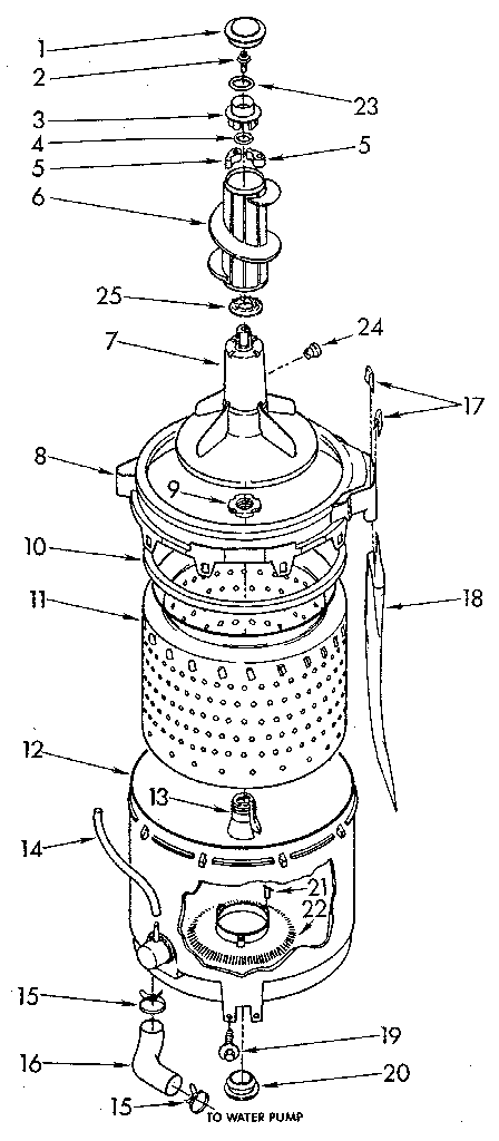 Kenmore 11084419700 tub and basket parts diagram