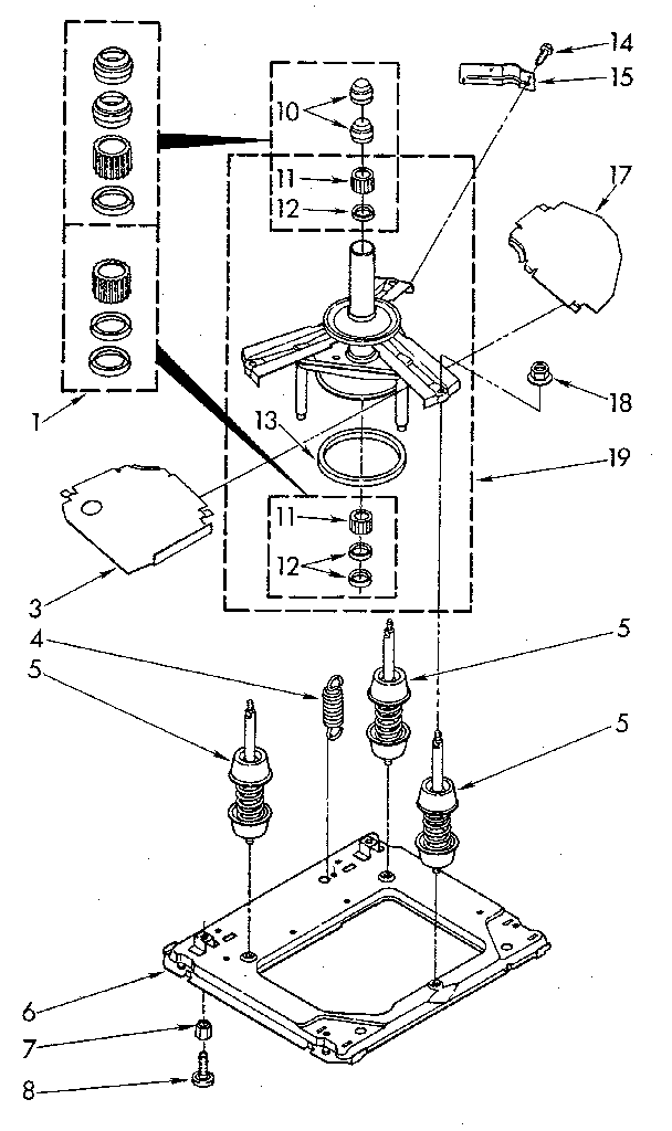 Kenmore 11084419700 machine base parts diagram