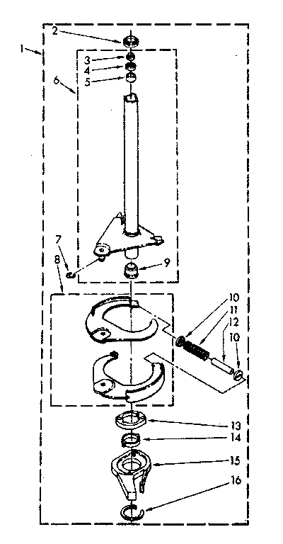 Kenmore 11084419700 brake and drive tube parts diagram