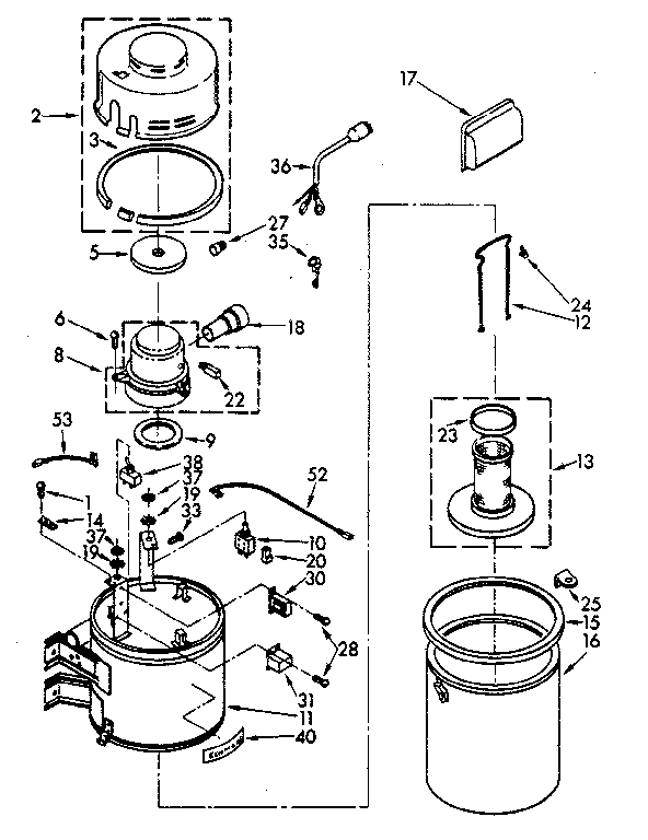 Kenmore 1164043080 unit parts diagram