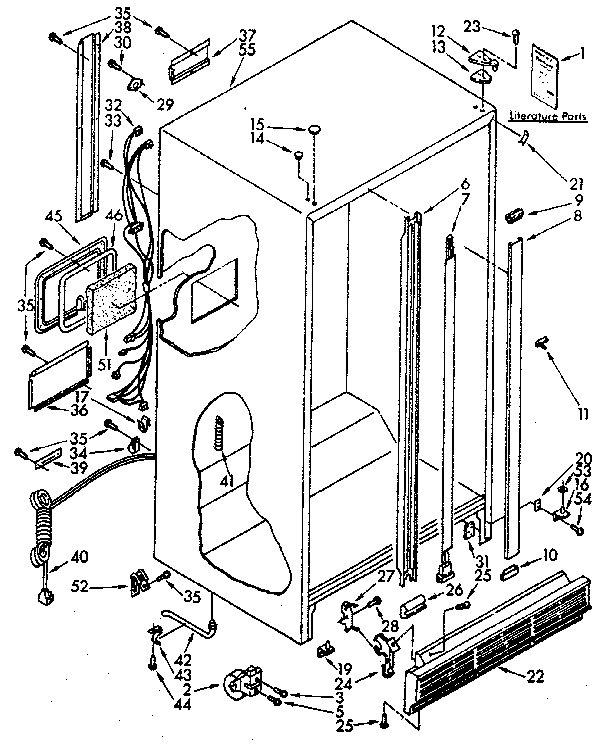 Kenmore 1068480010 cabinet parts diagram