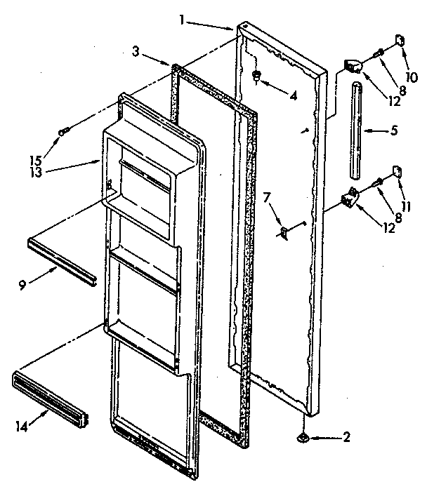 Kenmore 1068480010 refrigerator door diagram