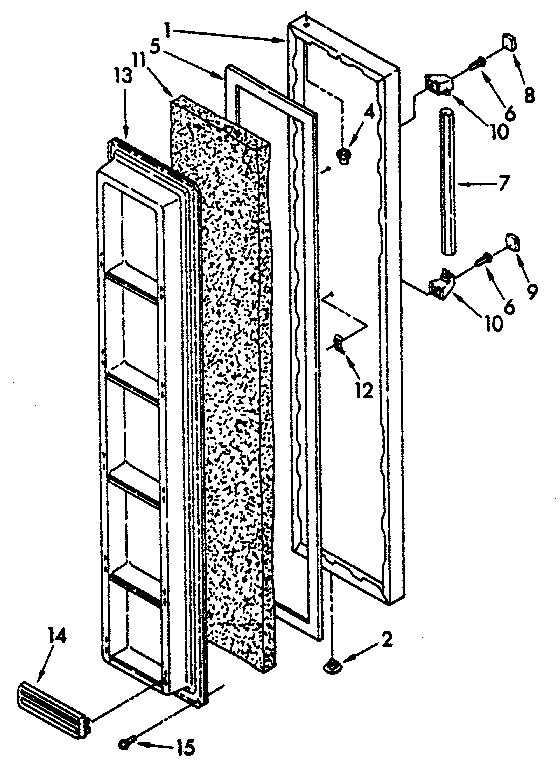 Kenmore 1068480010 freezer door diagram