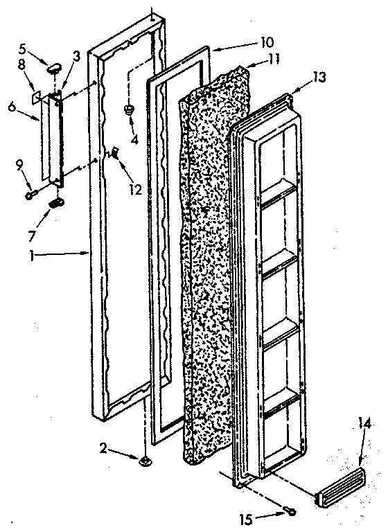 Kenmore 1068480110 freezer door diagram
