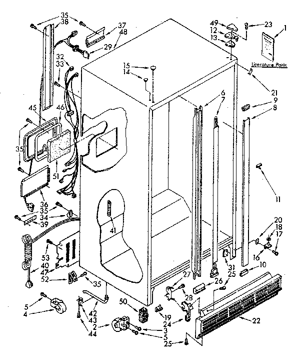 Kenmore 1068580280 cabinet parts diagram