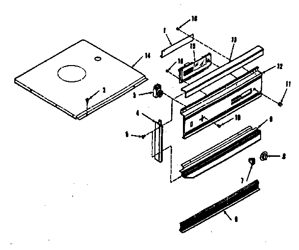 Kenmore 2783218890 control panel diagram