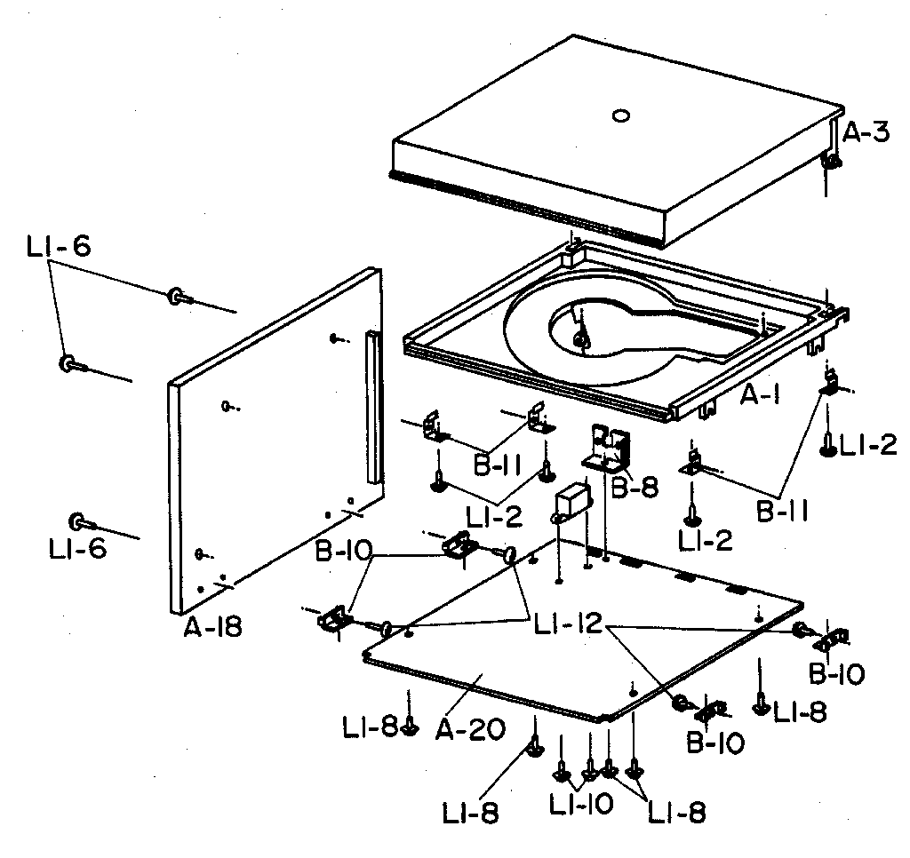 LXI 30491862 550 player board assembly diagram