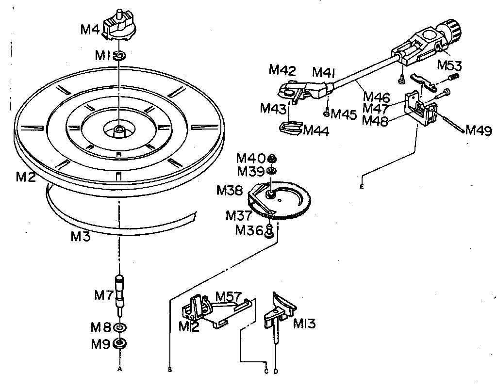 LXI 30491898650 turntable assembly diagram