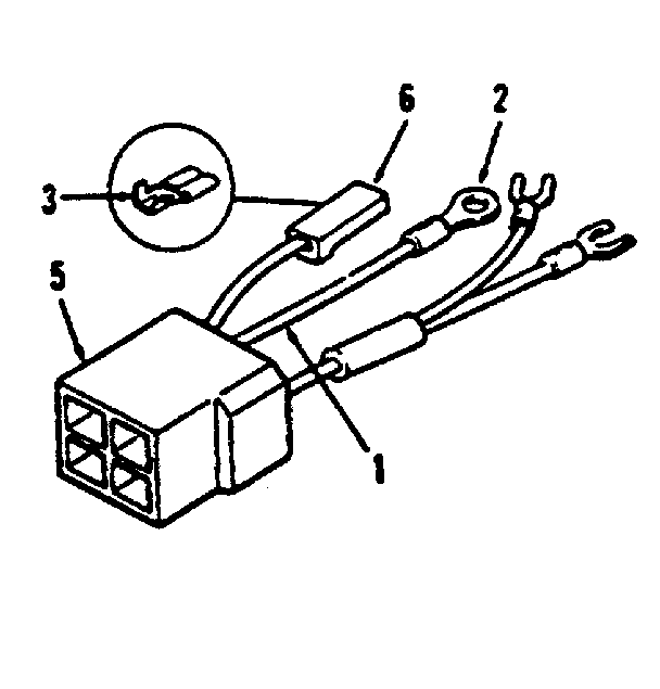 Craftsman 917254421 wiring harness (4 leads) diagram