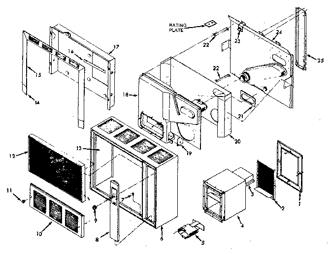 Kenmore 867758210 sears direct vent gas-fired wall furnace diagram