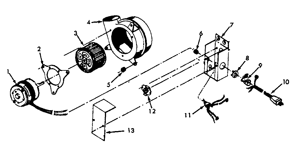 Kenmore 867758210 sears optional accessory blower-stock no. 64.78222 diagram