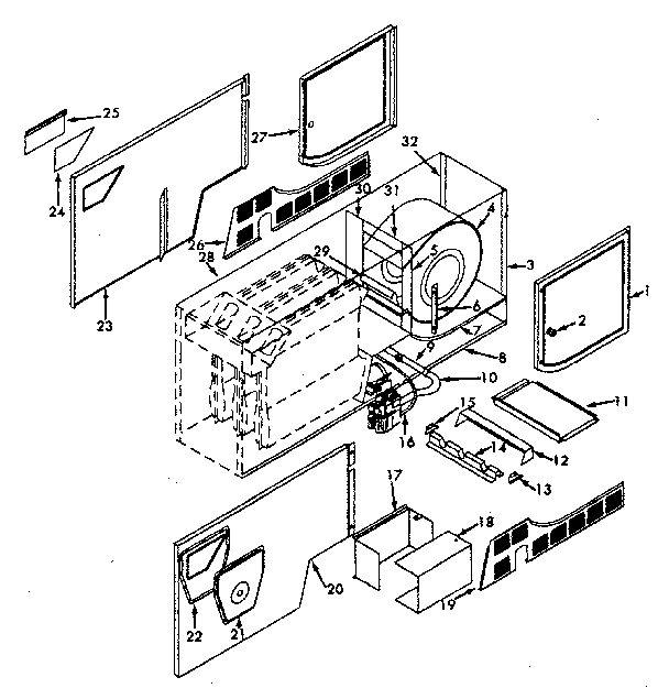 Kenmore 867768471 non-functional replacement parts diagram