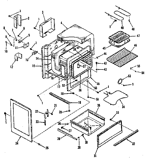 Kenmore 9116228710 body section diagram