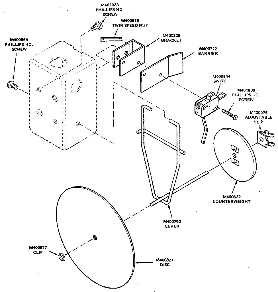 Kenmore 99965CG air flow switch assembly diagram