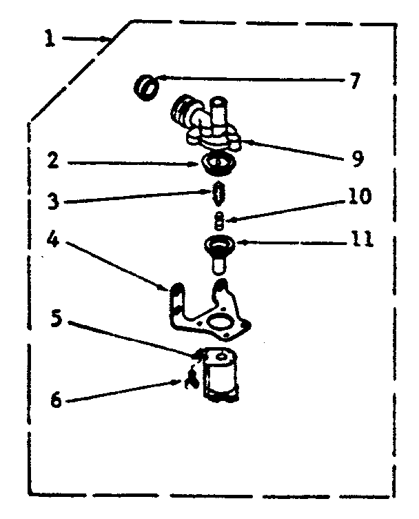 Kenmore 1106733104 dole mixing valve assembly diagram