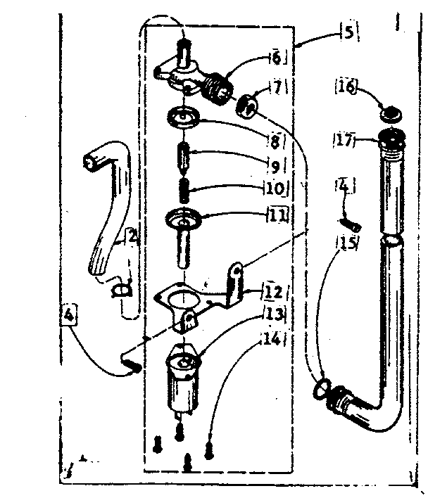 Kenmore 1106703101 dole mixing valve assembly diagram