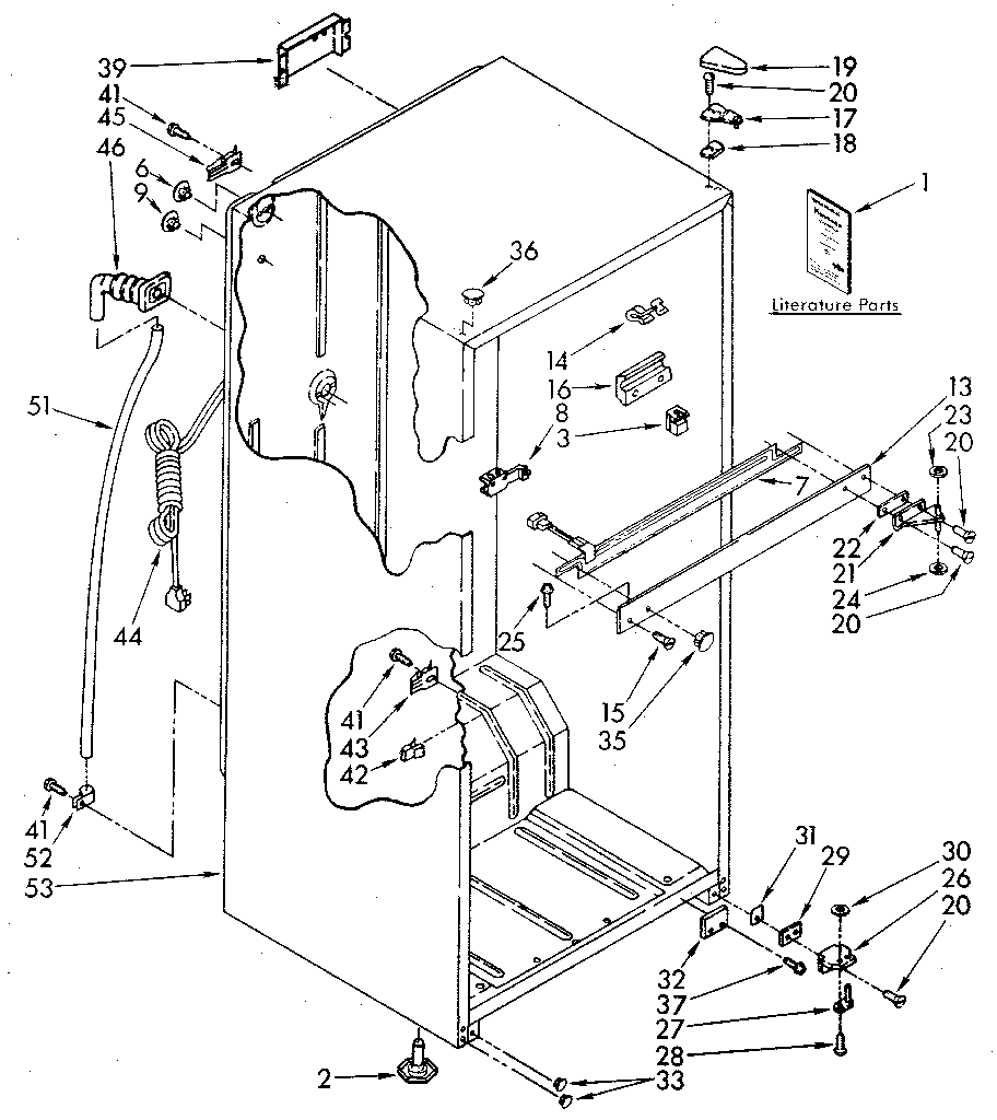 Kenmore 1068692210 cabinet diagram