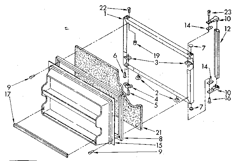 Kenmore 1068692210 freezer door diagram