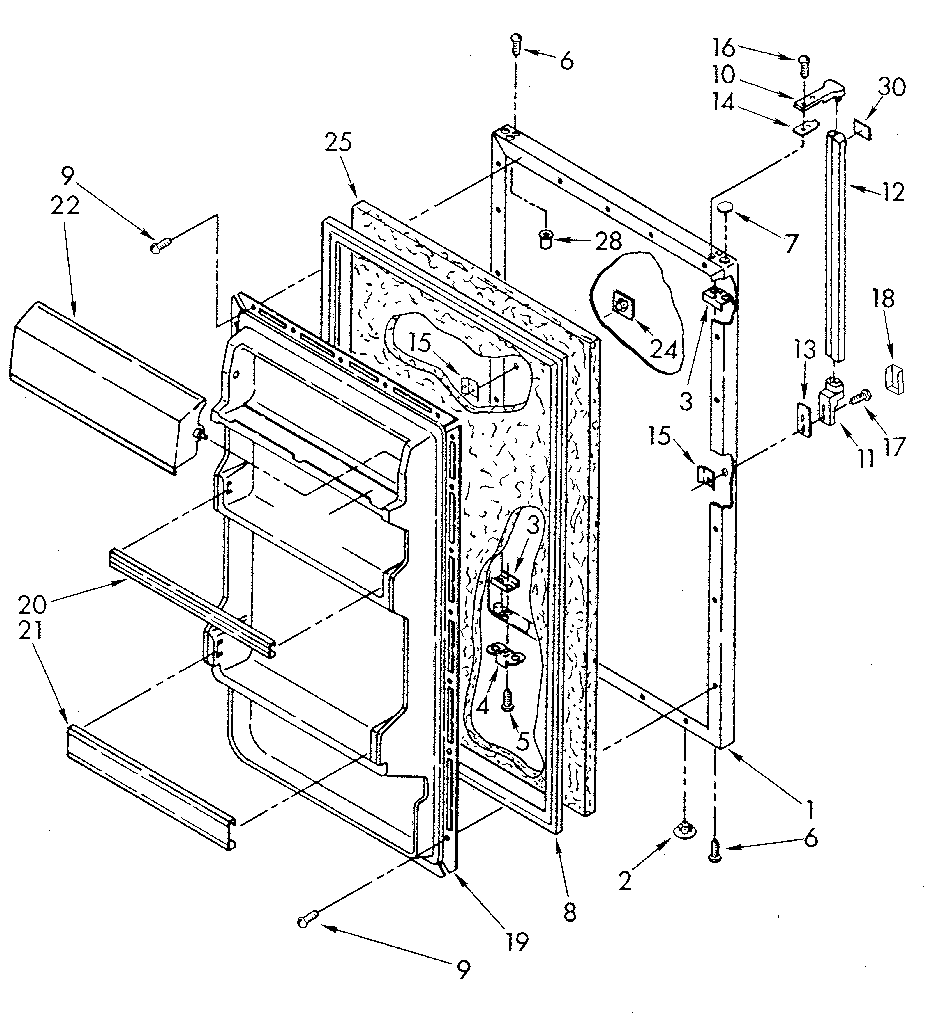 Kenmore 1068692210 refrigerator door diagram