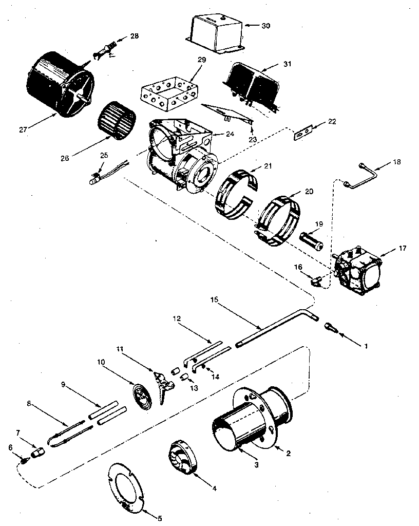 ICP NUOD112DG03 burner assembly diagram