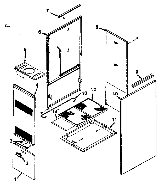 ICP NUOD112DG03 non-functional replacement parts diagram