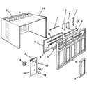Kenmore 2538781290 cabinet and front panel diagram