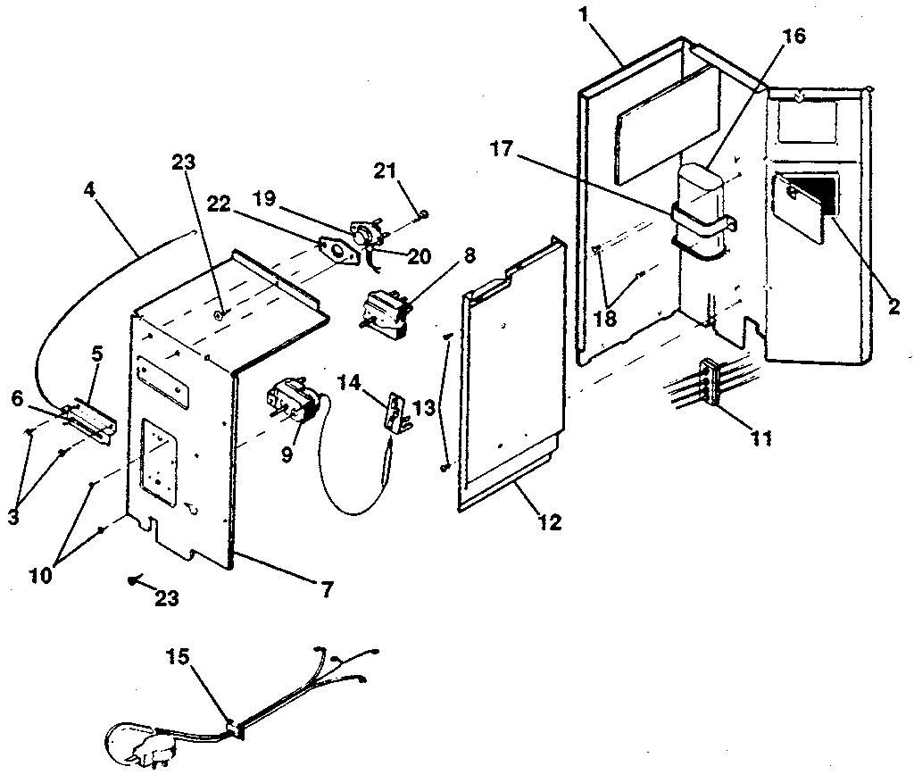 Kenmore 2538782590 electrical system and unit diagram