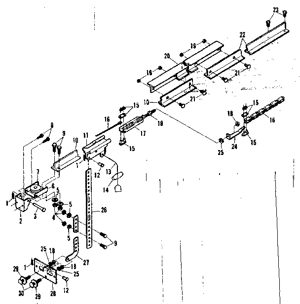 Craftsman 139663820 rail assembly diagram