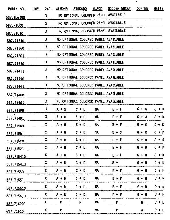 Kenmore 587792210 door and access panel- mdls- 587.706100-587.71610 diagram
