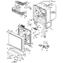 GE GSD580G-02 tub and door assembly diagram