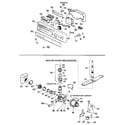 GE GSD580G-02 control panel and motor-pump assembly diagram