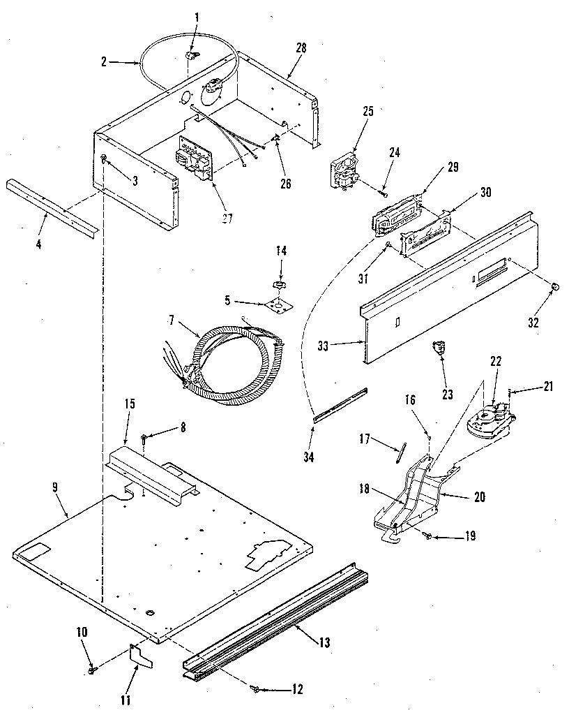 Kenmore 2784298892 control panel section diagram