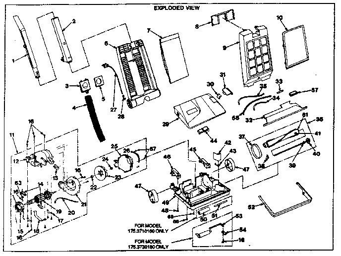 Kenmore 1753730180 unit parts diagram
