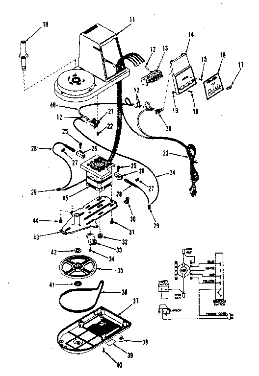 Kenmore 400693000 housing and wiring diagram diagram