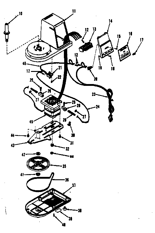 Kenmore 400693000 motor housing assembly diagram