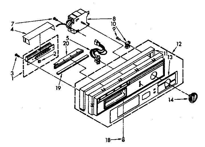 Kenmore 6651678581 control panel diagram