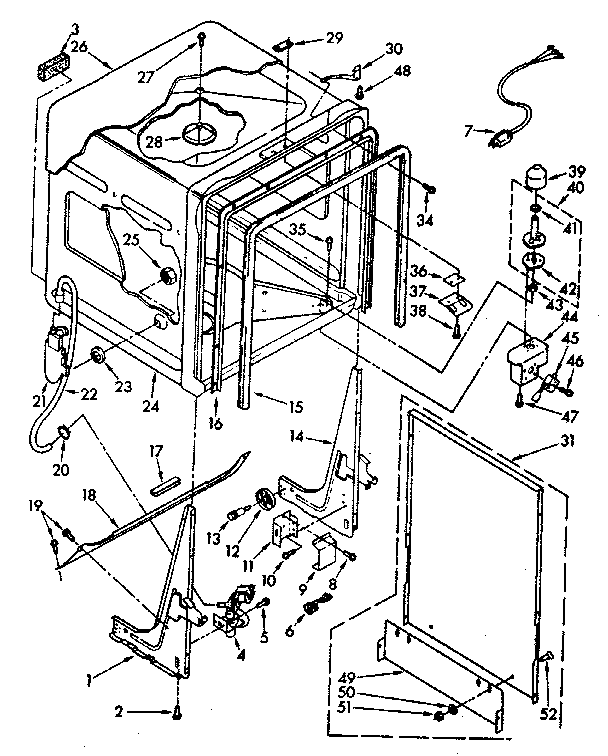 Kenmore 6651678581 tub diagram