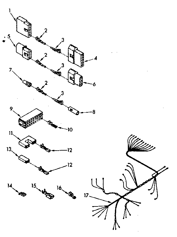 Kenmore 6651678581 wiring harness diagram