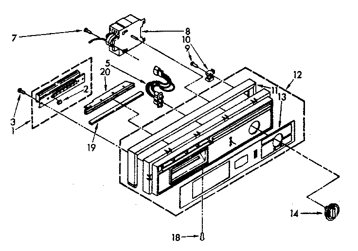 Kenmore 6651779581 control panel parts diagram