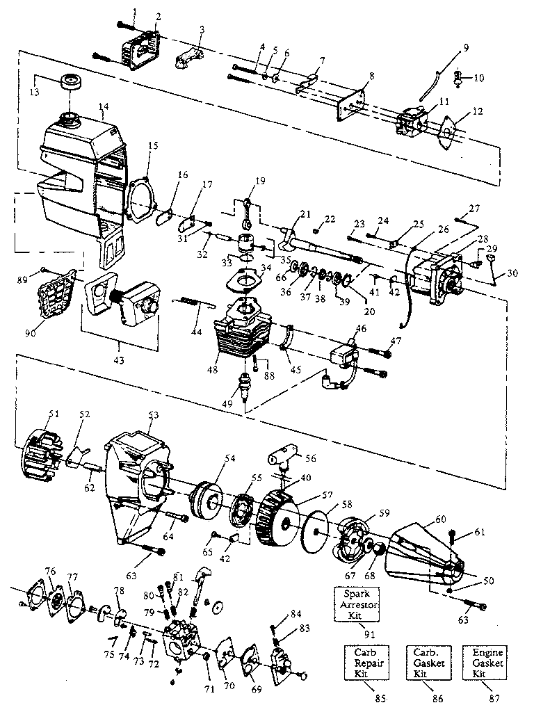 Craftsman 358797140 engine diagram
