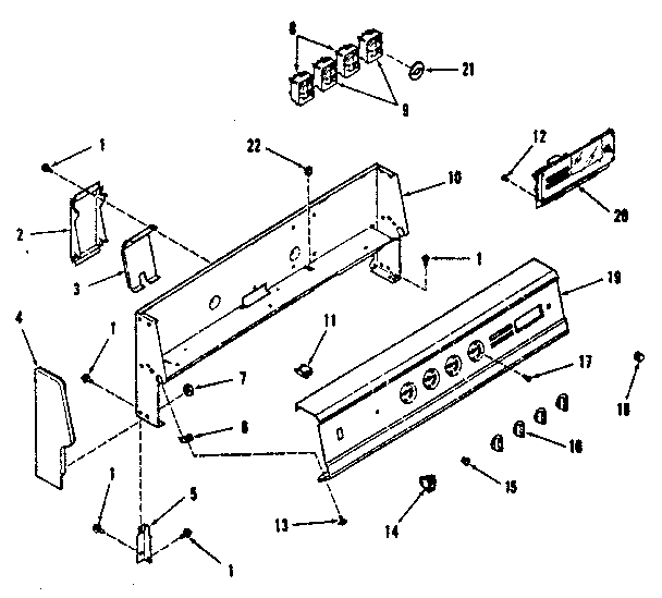 Kenmore 9119188810 backguard section diagram