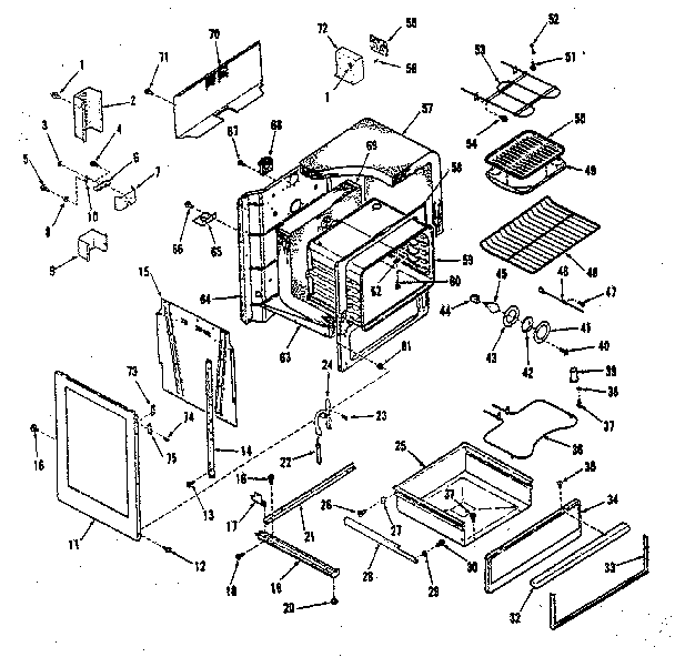 Kenmore 9119858710 lower body section diagram