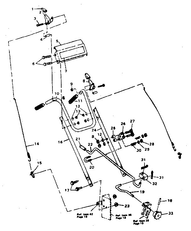 Craftsman 5360-85 handle assembly diagram