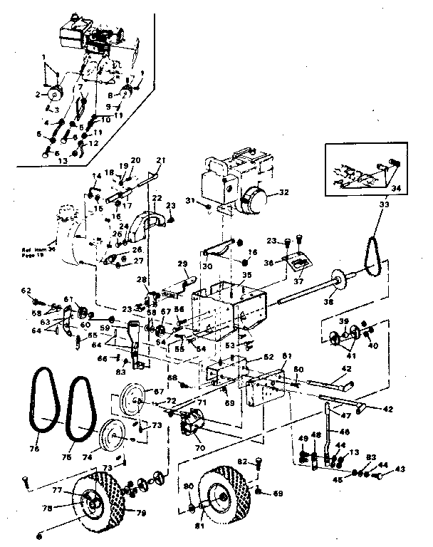 Craftsman 5360-85 drive assembly diagram