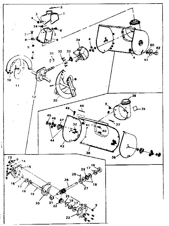 Craftsman 5360-85 auger  assembly diagram